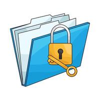 Protect Data with Locked Folders illustration vector