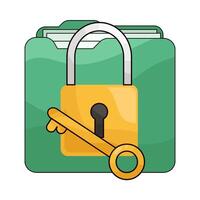 illustration of User Limited Locked Folder Access vector