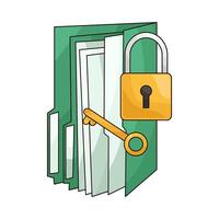 Privacy is Maintained in a Locked Folder illustration vector