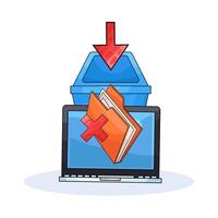 illustration of Delete Folders to Free Up Space vector