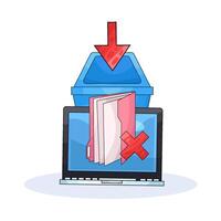 Fast and Easy Folder Deletion illustration vector