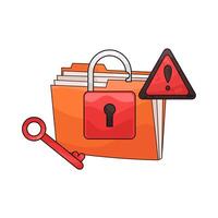 illustration of Malicious Folders Put Data at Risk vector