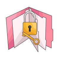 illustration of Protect Data with Locked Folders vector