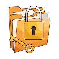 illustration of Secure Locked Folder Protection System vector