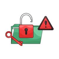 System Warns Dangerous Folders vector