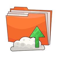 Upload Folder To Cloud Storage vector