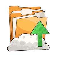 illustration of Folder Ready to Upload to Server vector