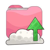 illustration of Upload Folder To Cloud Storage vector