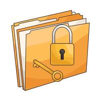 illustration of Privacy is Maintained in a Locked Folder vector