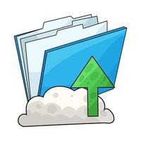 illustration of Easy Folder Upload Process vector