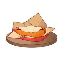 Hotdog Plate Full of Deliciousness vector