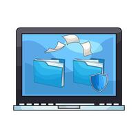 illustration of Digital Folder to Save Files vector