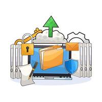 Folder Ready to Upload illustration vector