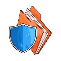Digital Folder Security illustration vector