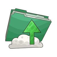 illustration of Uploads Folder Goes to System vector