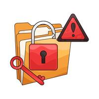 Malicious Folders Put Data at Risk illustration vector