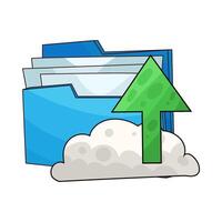 illustration of Folder Upload Process Runs Smoothly vector