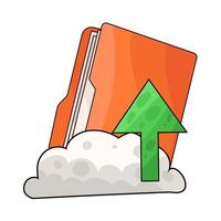 Navigate the Folder and Start Uploading illustration vector