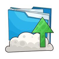Folder Ready to Upload to Server vector
