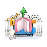 Folder Ready to Upload vector