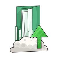 Upload Folders Quickly and Securely illustration vector