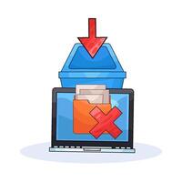 Folder Ready to be Deleted from System vector