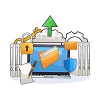 Fast Folder Upload illustration vector