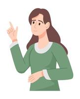 Person wondering and thinking, character discussing and gesturing, emphasizing teamwork and collaboration vector