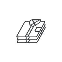 illustration design outline of a stack of folded clothes. vector