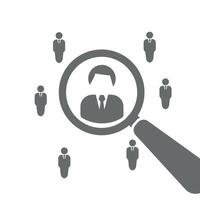 illustration of the search work team design. vector