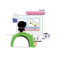 Animator creating engaging animations for digital media and web platforms vector