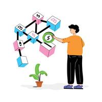 Understanding and managing various cryptocurrencies in digital finance vector