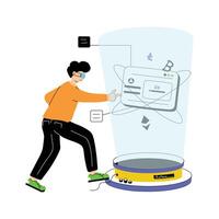 Create and manage websites focused on cryptocurrency topics vector