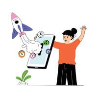 Launch and grow your own cryptocurrency startup business vector