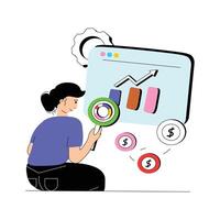 Analyze financial markets to inform investment strategies. vector