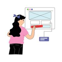 Take a look at this creatively crafted website layout flat illustration vector