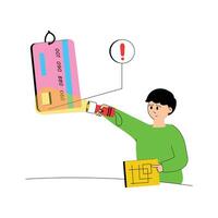 Protect your credit card from potential damages and fraud. vector