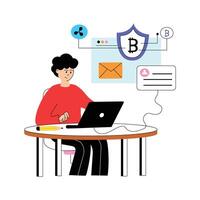 Enhance security with encryption technology in cryptocurrency vector