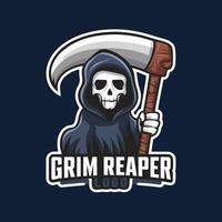 grim reaper design character illustration with text vector