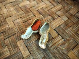 Open peanuts wallpaper background Texture photo