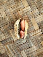 Open peanuts wallpaper background Texture photo