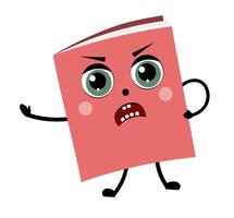 Evil Book with Eyes on a White Background vector