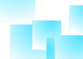 Blue white abstract minimal background with squares vector