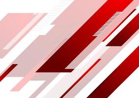 Red and white geometric tech abstract background vector