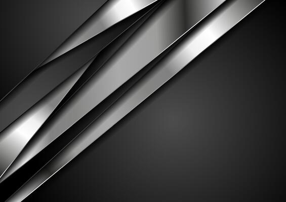 Black and metallic stripes abstract corporate background