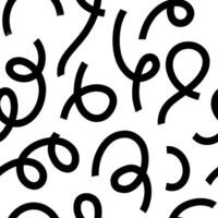 Aesthetic Contemporary printable seamless pattern with abstract line, dot, shape brush stroke in black and white colors. Boho background in minimalist style Illustration for wallpaper fabric vector