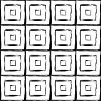 Aesthetic Contemporary printable seamless pattern with abstract line, dot, shape brush stroke in black and white colors. Boho background in minimalist style Illustration for wallpaper fabric vector