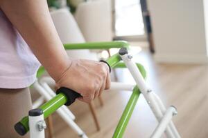 A Person Using a Modern Walker in a Bright and Welcoming Living Space for Increased Mobility photo