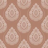 Damask pattern background Geometric ethnic oriental ikat seamless pattern vector