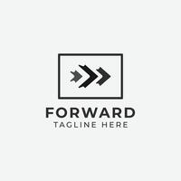 moving forward, arrow shape logo simple illustration design. vector